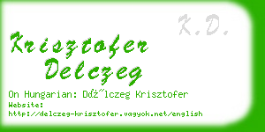 krisztofer delczeg business card